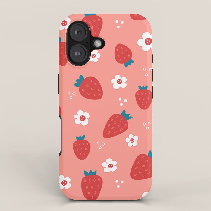 Wild Strawberries Red iPhone Case Gallery Image 1