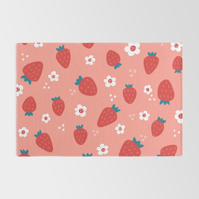 Wild Strawberries Red Rug Gallery Image 2