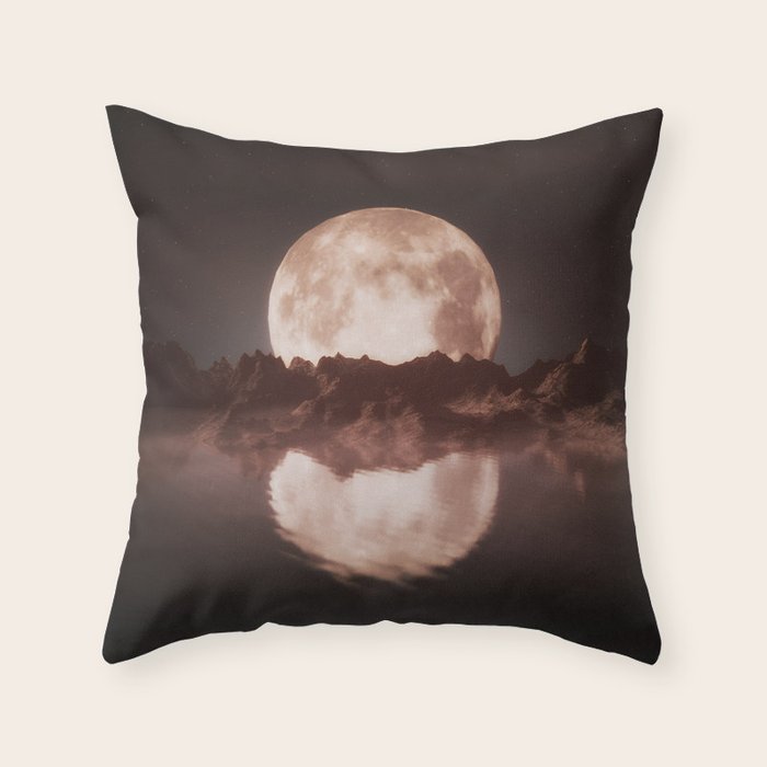 Misty Moon Throw Pillow Gallery Image 6