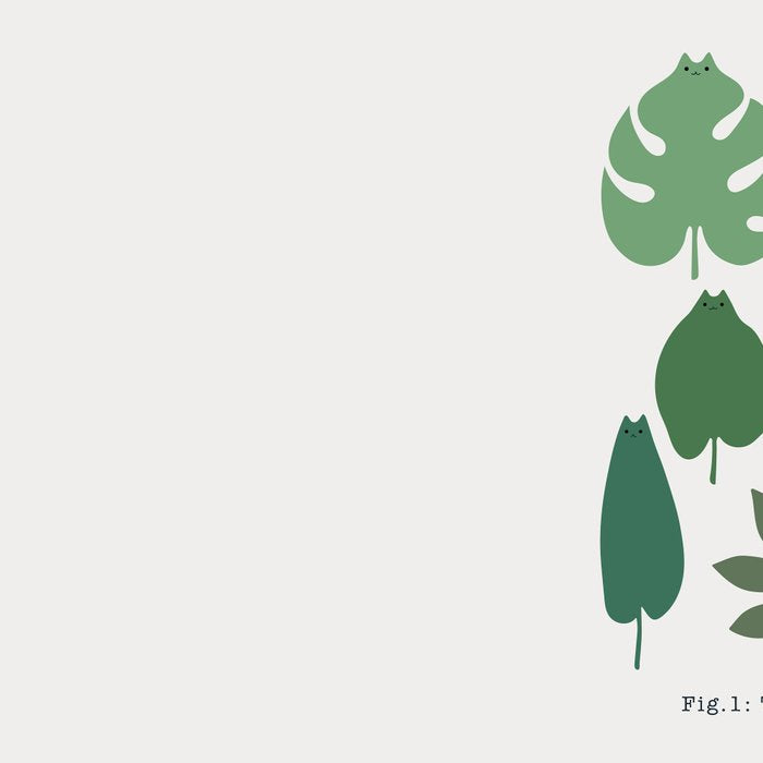 Cat and Plant 39: Tropicat Leaves Coffee Mug Gallery Image 2