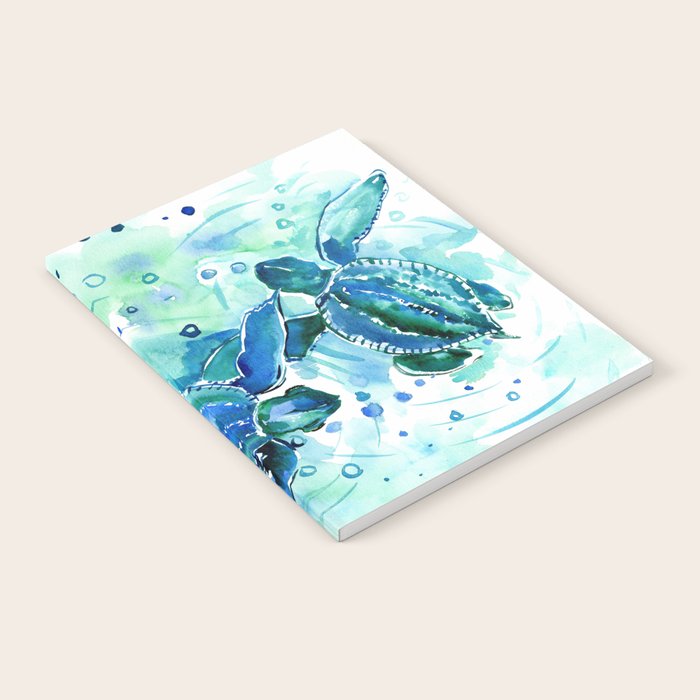 Turquoise Blue Sea Turtles in Ocean Notebook Gallery Image 2