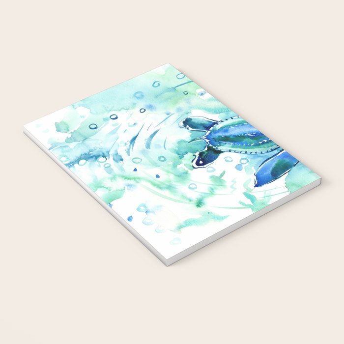 Turquoise Blue Sea Turtles in Ocean Notebook Gallery Image 3