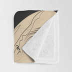 Modern Minimalist Abstract Whales 3 Throw Blanket Gallery Image 3