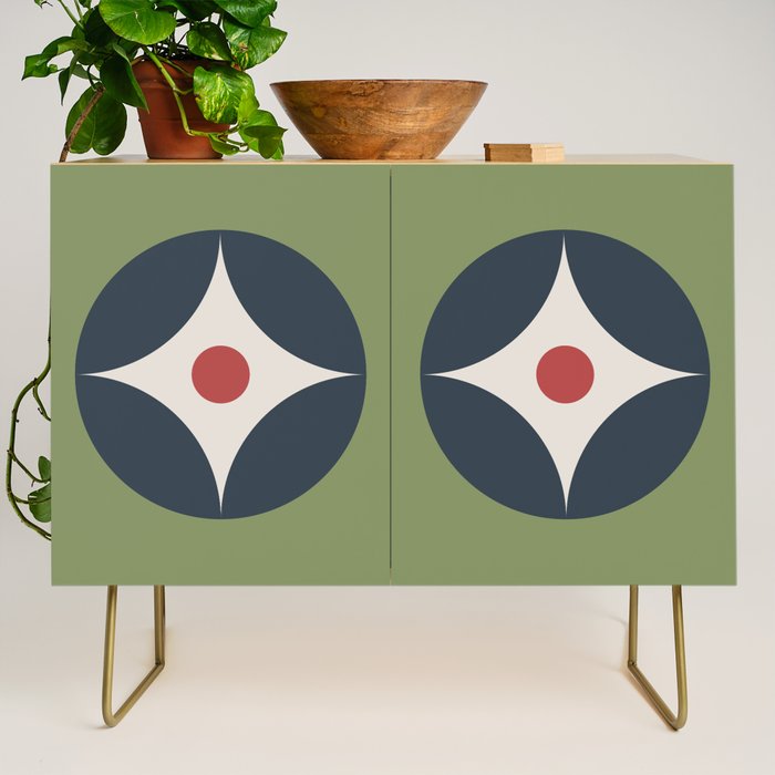 Modern Geometric Starburst Credenza Gallery Image 1