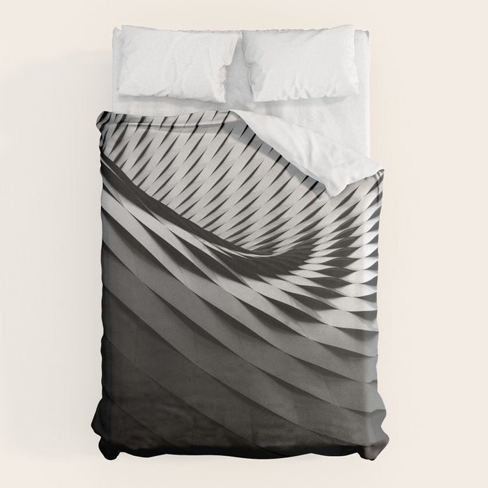 architecture black white Duvet Cover Gallery Image 1