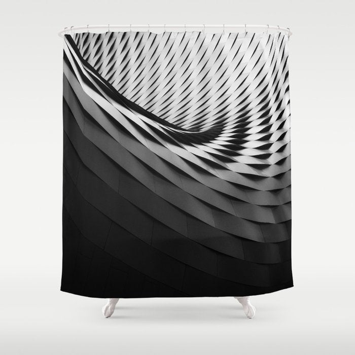 architecture black white Shower Curtain Gallery Image 1