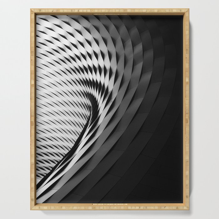 architecture black white Serving Tray Gallery Image 1