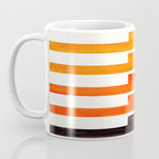 Orange & Black Geometric Minimal Mid Century Modern Lightning Bolt Pattern Watercolor Art Coffee Mug Gallery Image 3