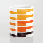 Orange & Black Geometric Minimal Mid Century Modern Lightning Bolt Pattern Watercolor Art Coffee Mug Gallery Image 4