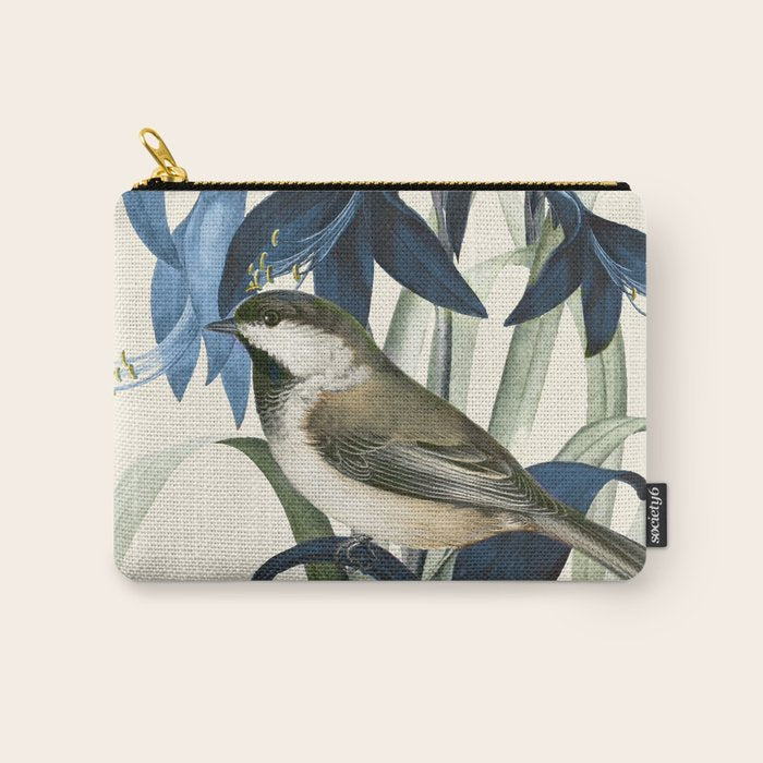 Little Bird and Flowers II Carry All Pouch Gallery Image 1