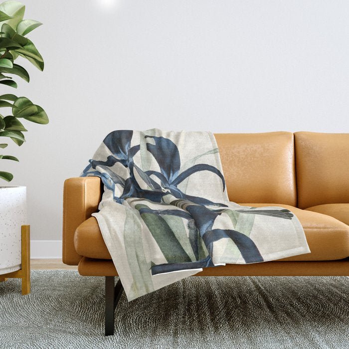 Little Bird and Flowers II Throw Blanket Gallery Image 1