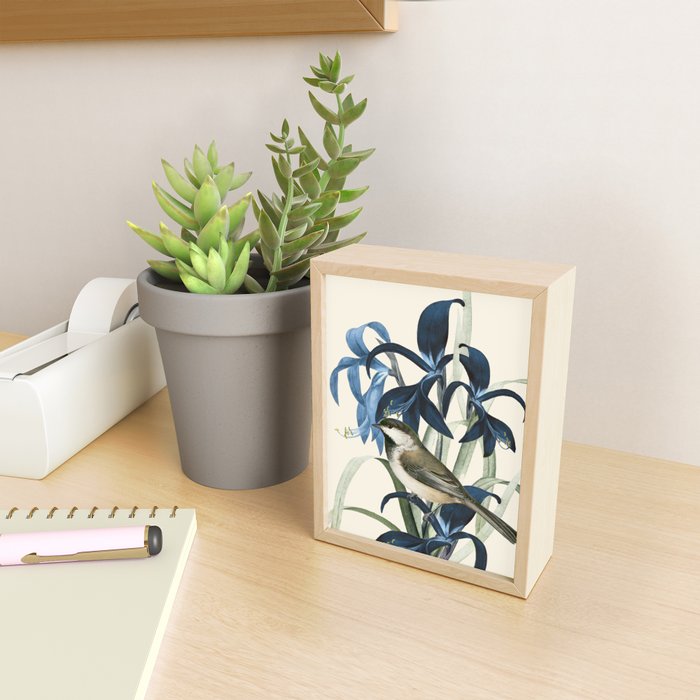 Little Bird and Flowers II Mini Art Print Gallery Image 2