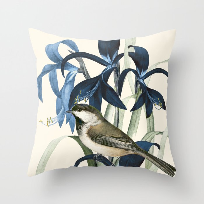 Little Bird and Flowers II Throw Pillow Gallery Image 6