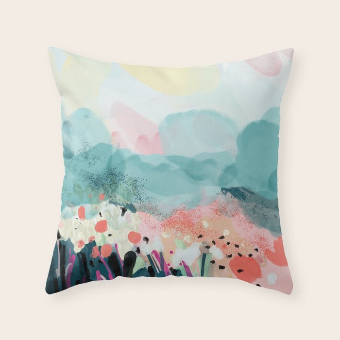 spring landscape Throw Pillow Gallery Image 6