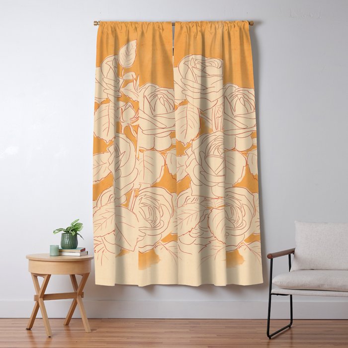 White Roses 2 Window Curtain Gallery Image 5