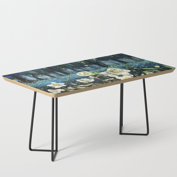 Magical Forest at Night, Fireflies and Helleborus Coffee Table Gallery Image 1