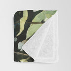 Magical Forest at Night, Fireflies and Helleborus Throw Blanket Gallery Image 3