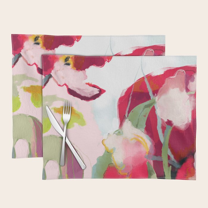 abstract floral bloom Placemat Gallery Image 1