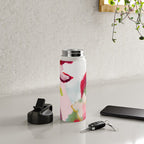 abstract floral bloom Water Bottle Gallery Image 5