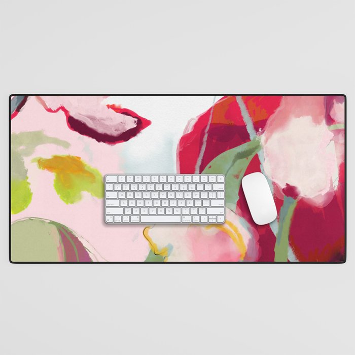 abstract floral bloom Desk Mat Gallery Image 1