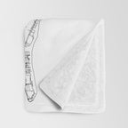 Miami White Map Throw Blanket Gallery Image 3