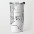 Miami White Map Travel Mug Gallery Image 2