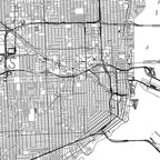 Miami White Map Coffee Mug Gallery Image 2