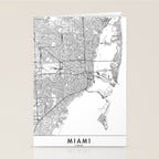 Miami White Map Stationery Card Gallery Image 2