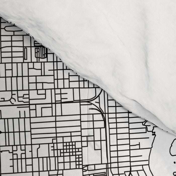 Miami White Map Comforter Gallery Image 4
