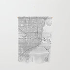 Miami White Map Wall Hanging Gallery Image 1
