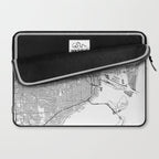 Miami White Map Laptop Sleeve Gallery Image 2