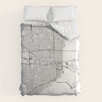 Miami White Map Duvet Cover Gallery Image 6