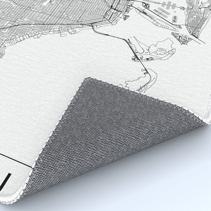 Miami White Map Rug Gallery Image 4