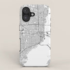 Miami White Map iPhone Case Gallery Image 1