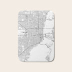 Miami White Map Bath Mat Gallery Image 1