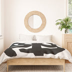 Slithering Ink White Background Duvet Cover Gallery Image 3