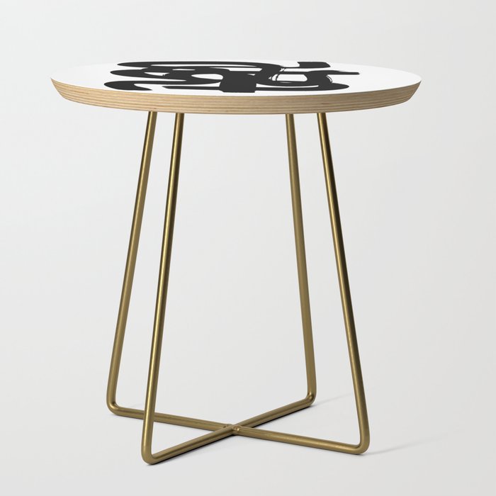 Slithering Ink White Background Side Table Gallery Image 1