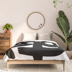 Slithering Ink White Background Comforter Gallery Image 3