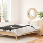 Slithering Ink White Background Duvet Cover Gallery Image 2