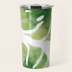 Monstera watercolor I Travel Mug Gallery Image 1