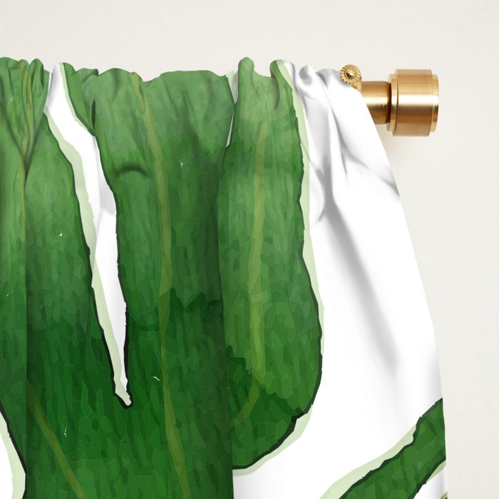 Monstera watercolor I Window Curtain Gallery Image 2