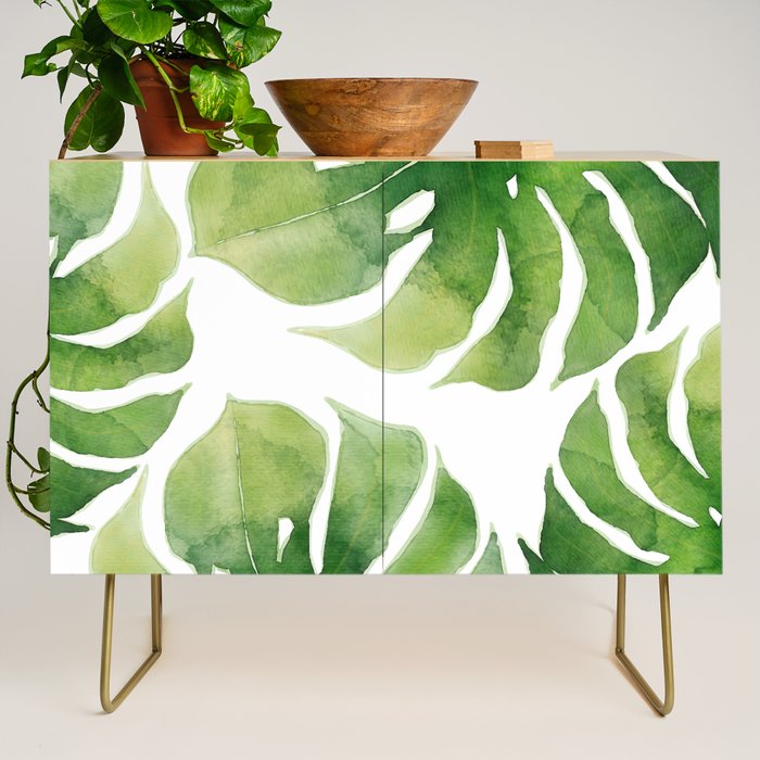 Monstera watercolor I Credenza Gallery Image 1