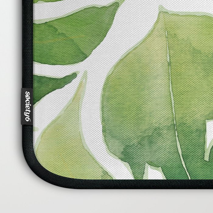 Monstera watercolor I Laptop Sleeve Gallery Image 3