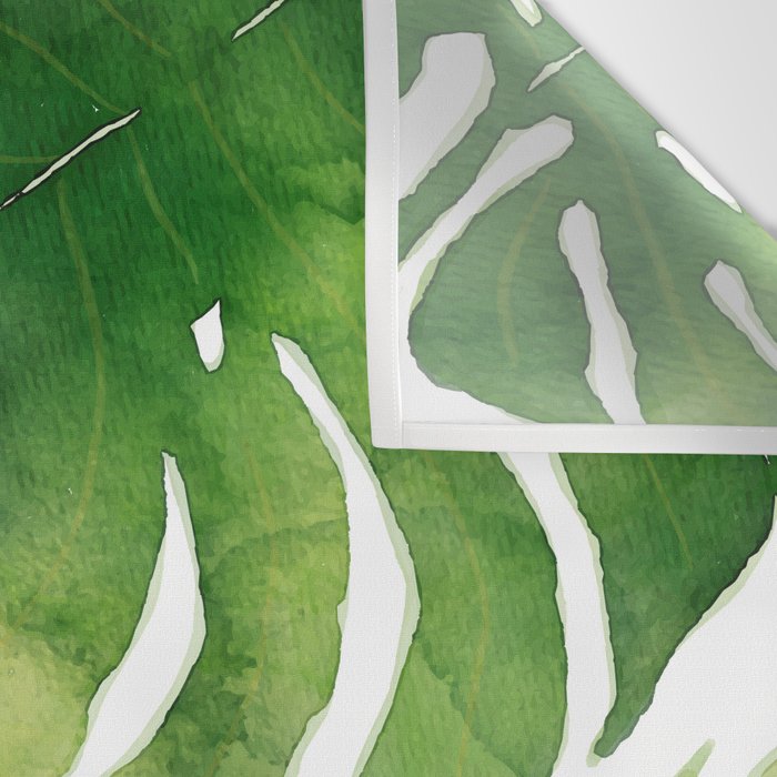 Monstera watercolor I Wall Tapestry Gallery Image 3