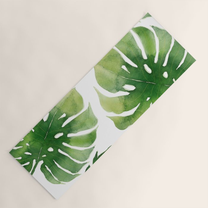 Monstera watercolor I Yoga Mat Gallery Image 1