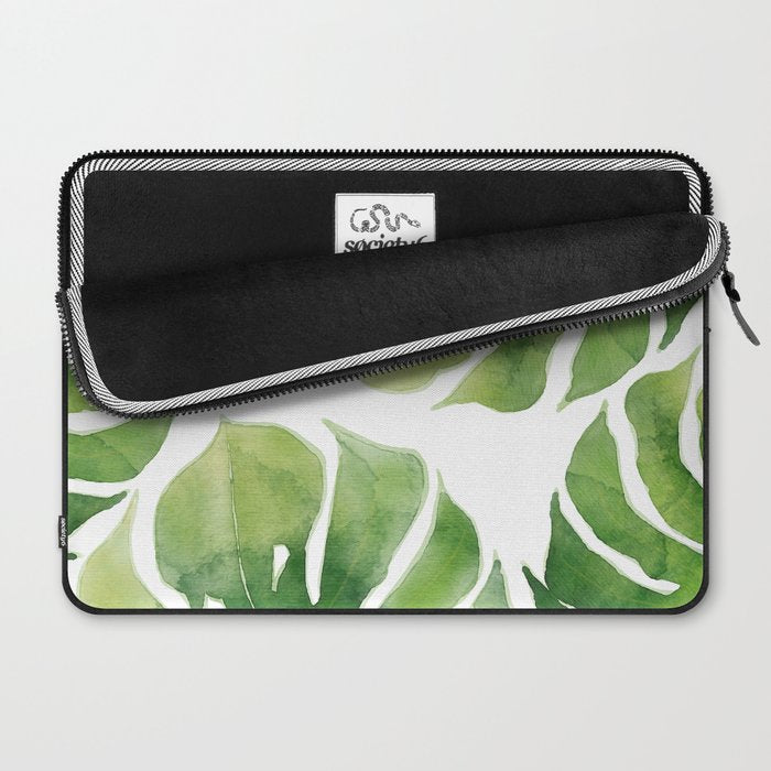 Monstera watercolor I Laptop Sleeve Gallery Image 2