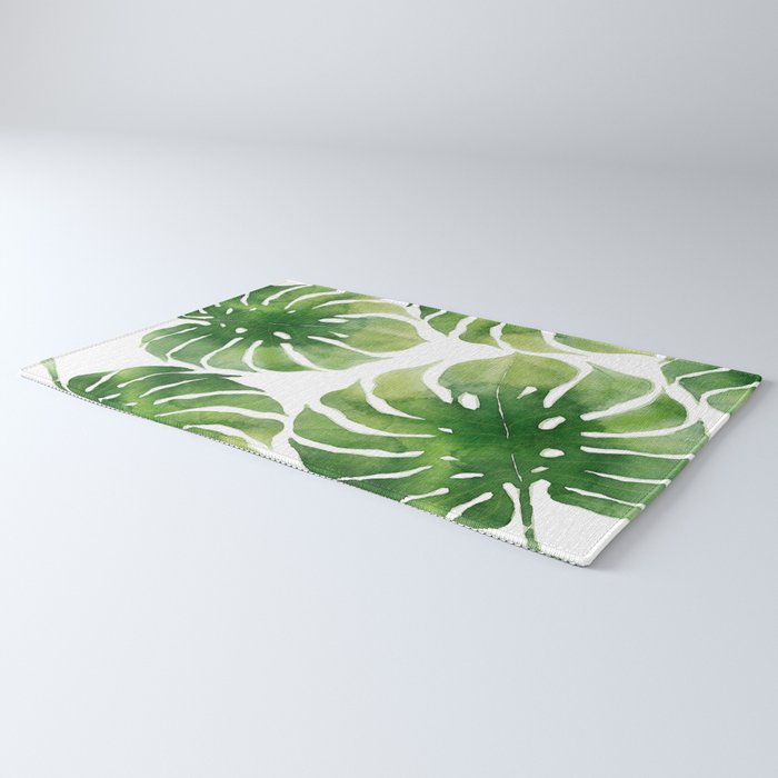 Monstera watercolor I Rug Gallery Image 3