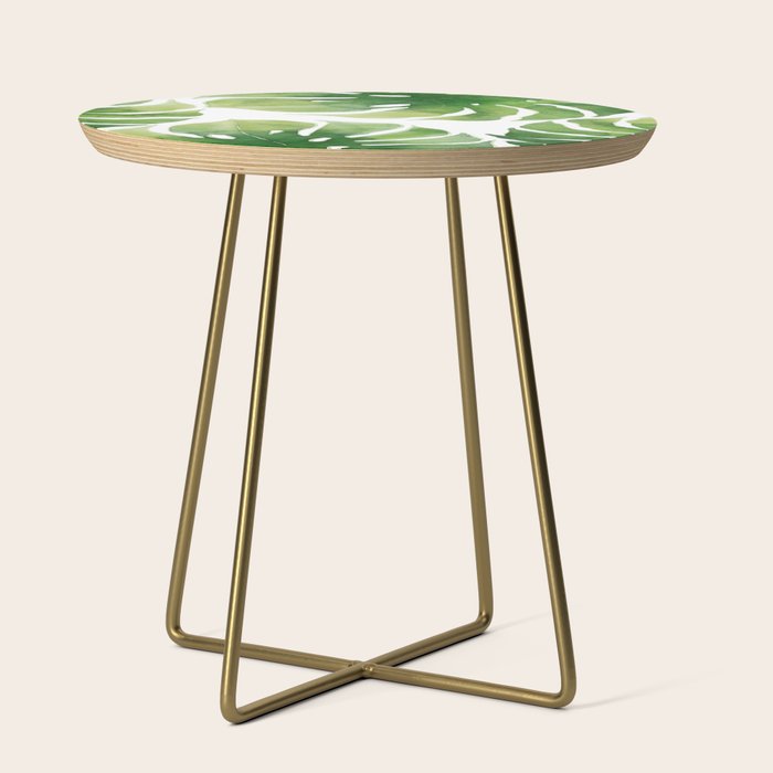 Monstera watercolor I Side Table Gallery Image 1