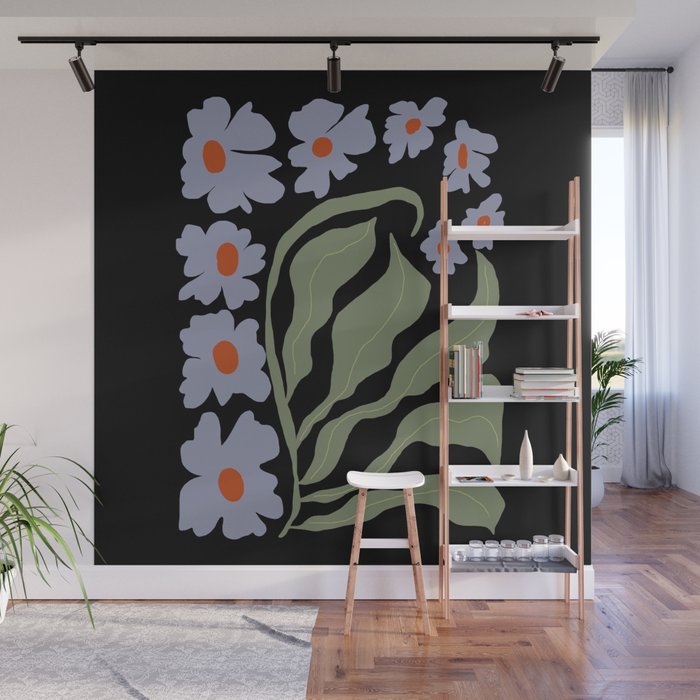 Summer night floral fun Wall Mural Gallery Image 1