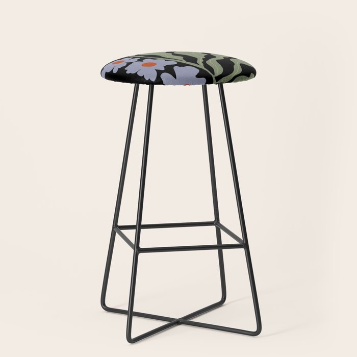 Summer night floral fun Stool Gallery Image 1
